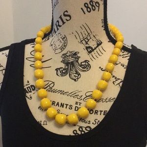 Beaded Necklace Bright Yellow